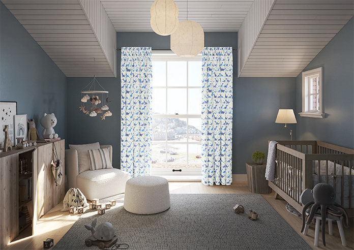 Dino Land, Blue Denim - Made to Measure Curtains - Image 14